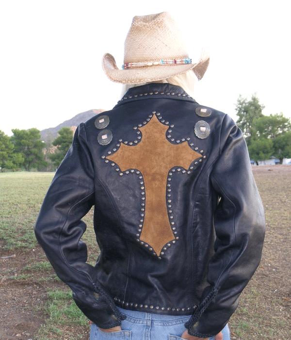 (image for) Two Tone Leather Cross Jacket